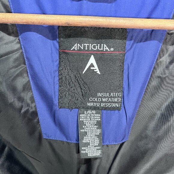 Antigua Quilted Vest Womens Sz L Blue Sleeveless Full Zip Lightweight Activewear - Picture 8 of 15